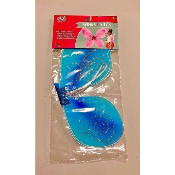 Fairy Princess Blue Butterfly Wings Just Pretending BNWT - Picture 1 of 3